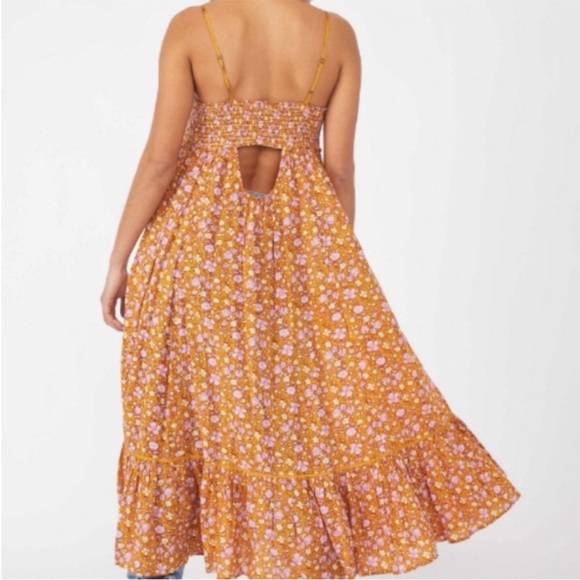 Free People Molly Jo Midi Dress in Garden Combo - Picture 5 of 13